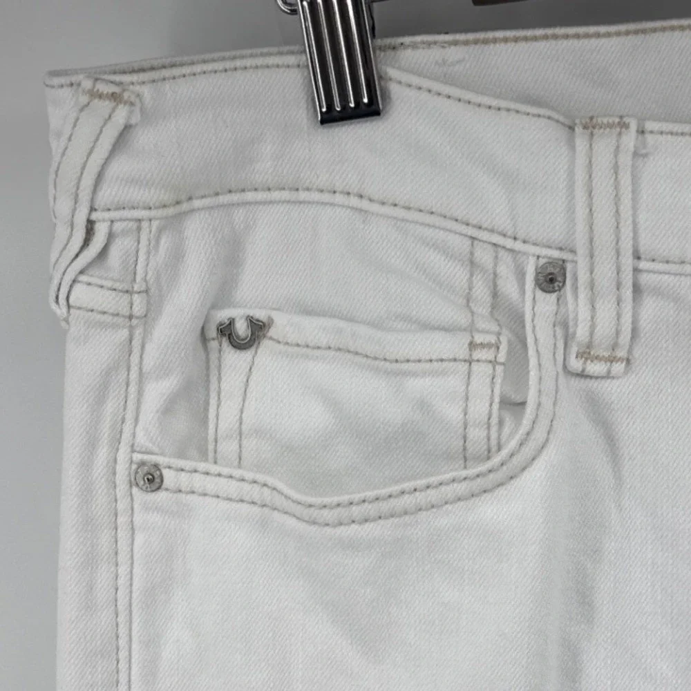 True Religion Rocco Relaxed Skinny Jeans Mens 31 Optic White 105011 NWT
